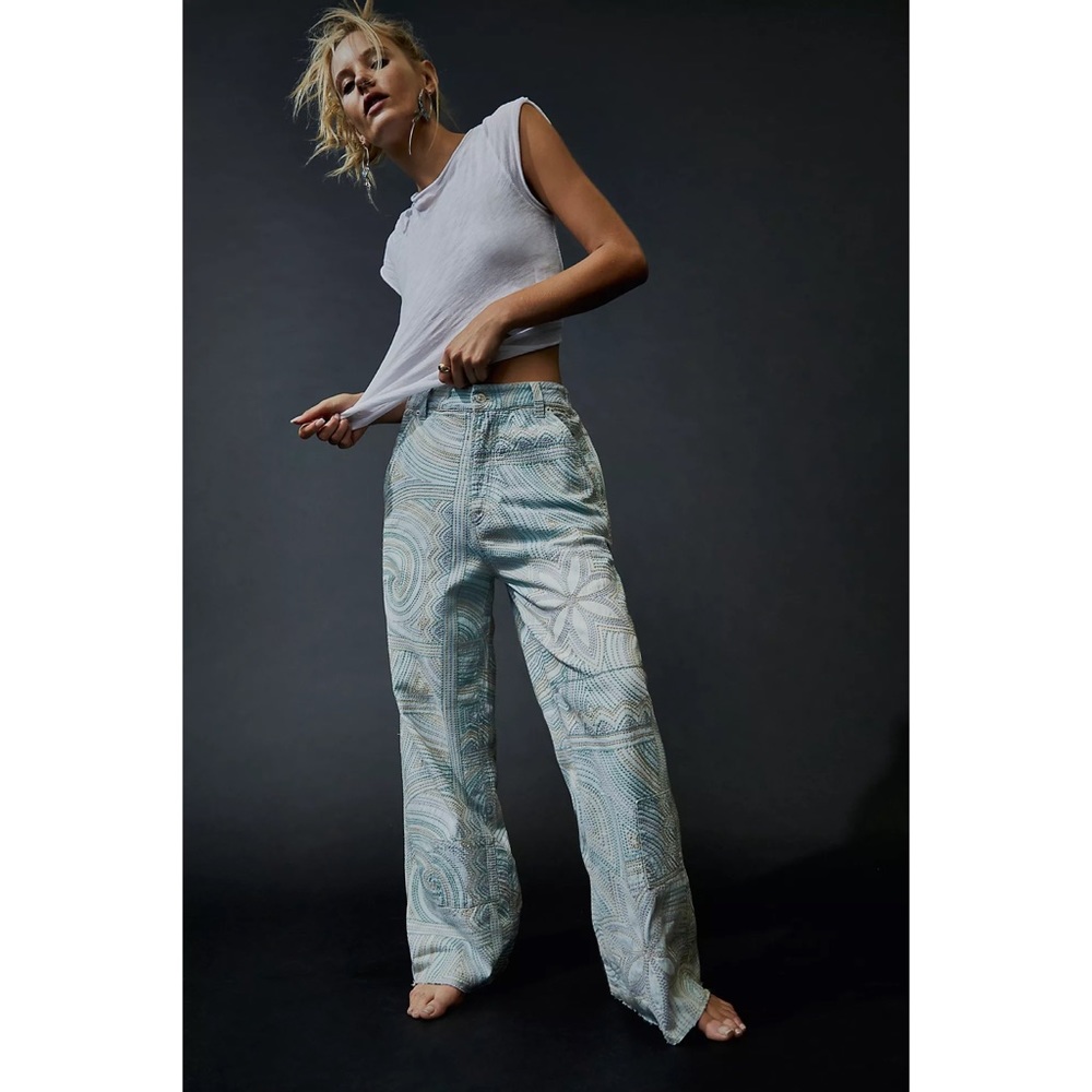 Free People Solstice Slouchy Wide Leg jeans